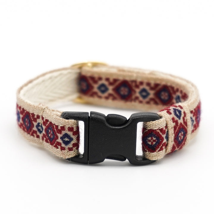 チロル猫首輪  ジオメトリック ベージュ