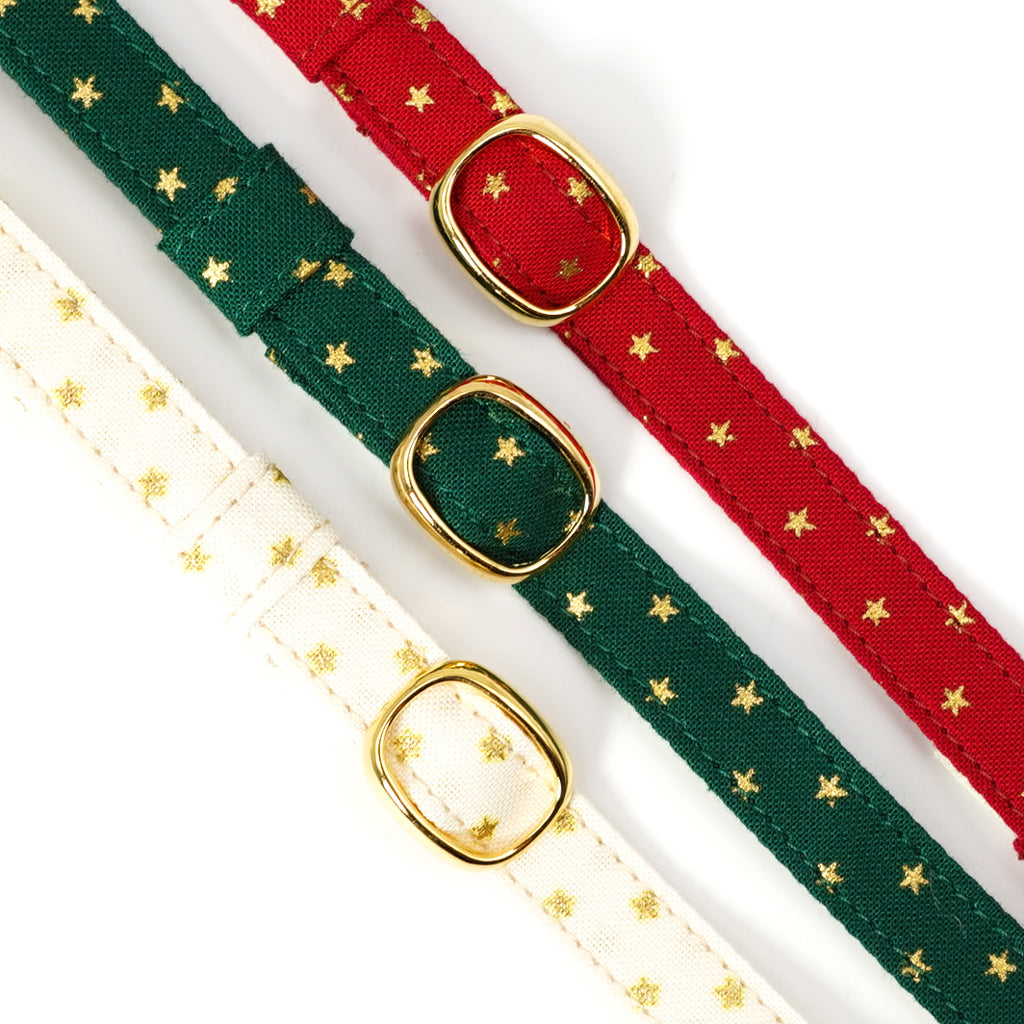 猫首輪 クリスマス スター レッド - ぽぽねこ公式オンラインショップ