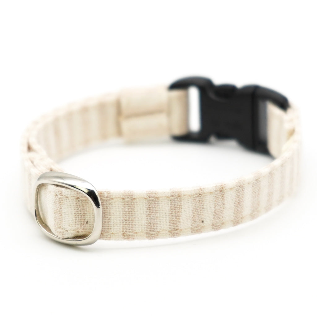 猫首輪 オーガニックコットン ロンドンストライプ(細) - ぽぽねこ公式オンラインショップ