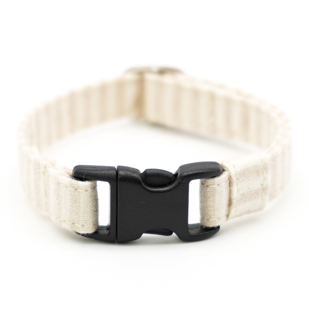 猫首輪 オーガニックコットン ロンドンストライプ(細) - ぽぽねこ公式オンラインショップ