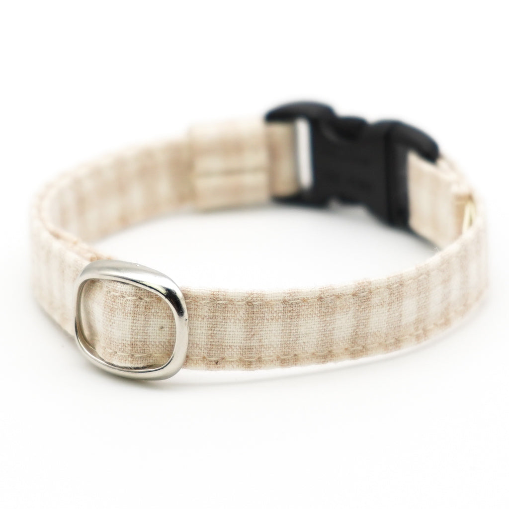 猫首輪 オーガニックコットン100% ギンガムチェック - ぽぽねこ公式オンラインショップ