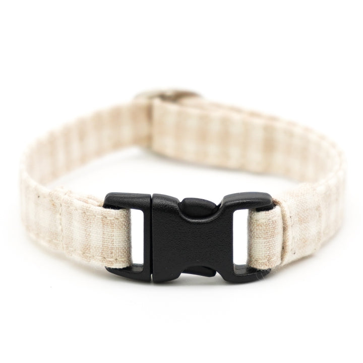 猫首輪 オーガニックコットン100% ギンガムチェック - ぽぽねこ公式オンラインショップ