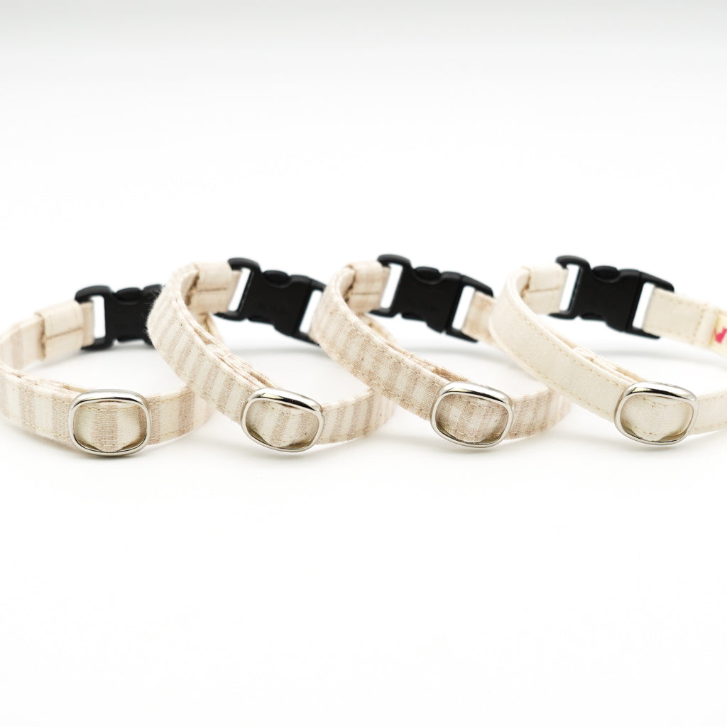 猫首輪 オーガニックコットン100% ギンガムチェック - ぽぽねこ公式オンラインショップ