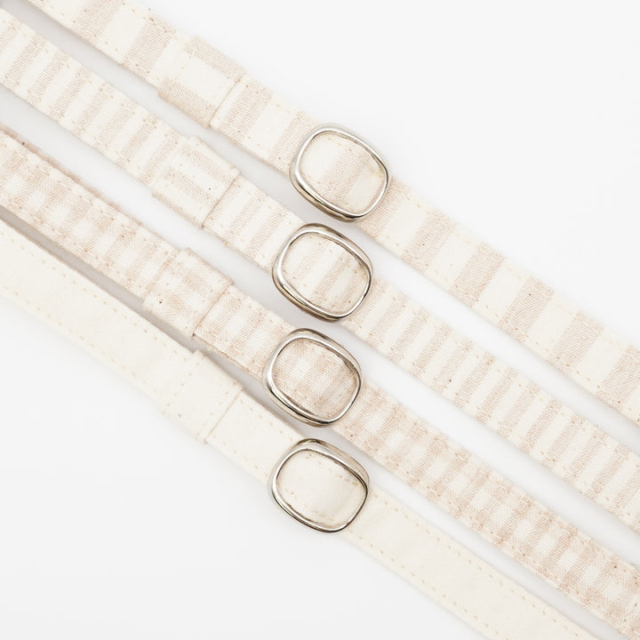 猫首輪 オーガニックコットン ロンドンストライプ(細) - ぽぽねこ公式オンラインショップ