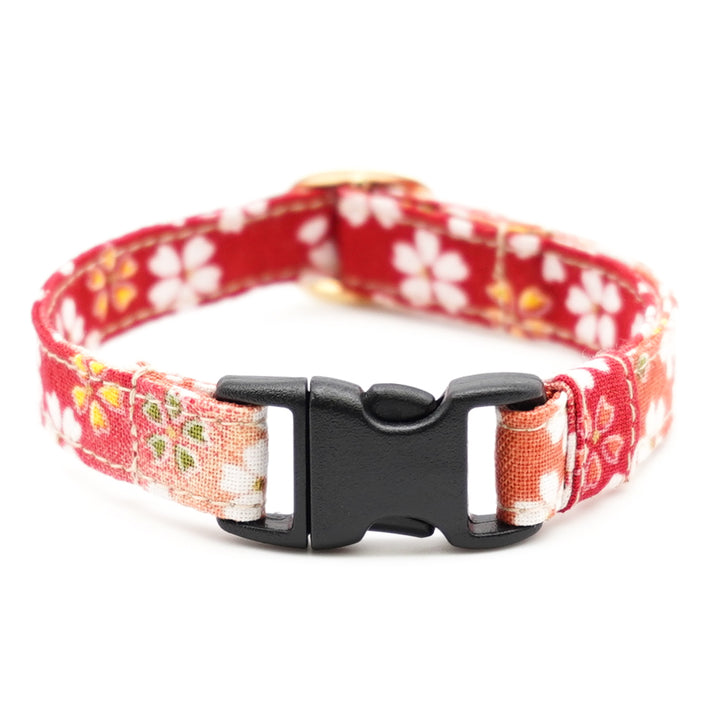 猫首輪 はんなり桜 レッド