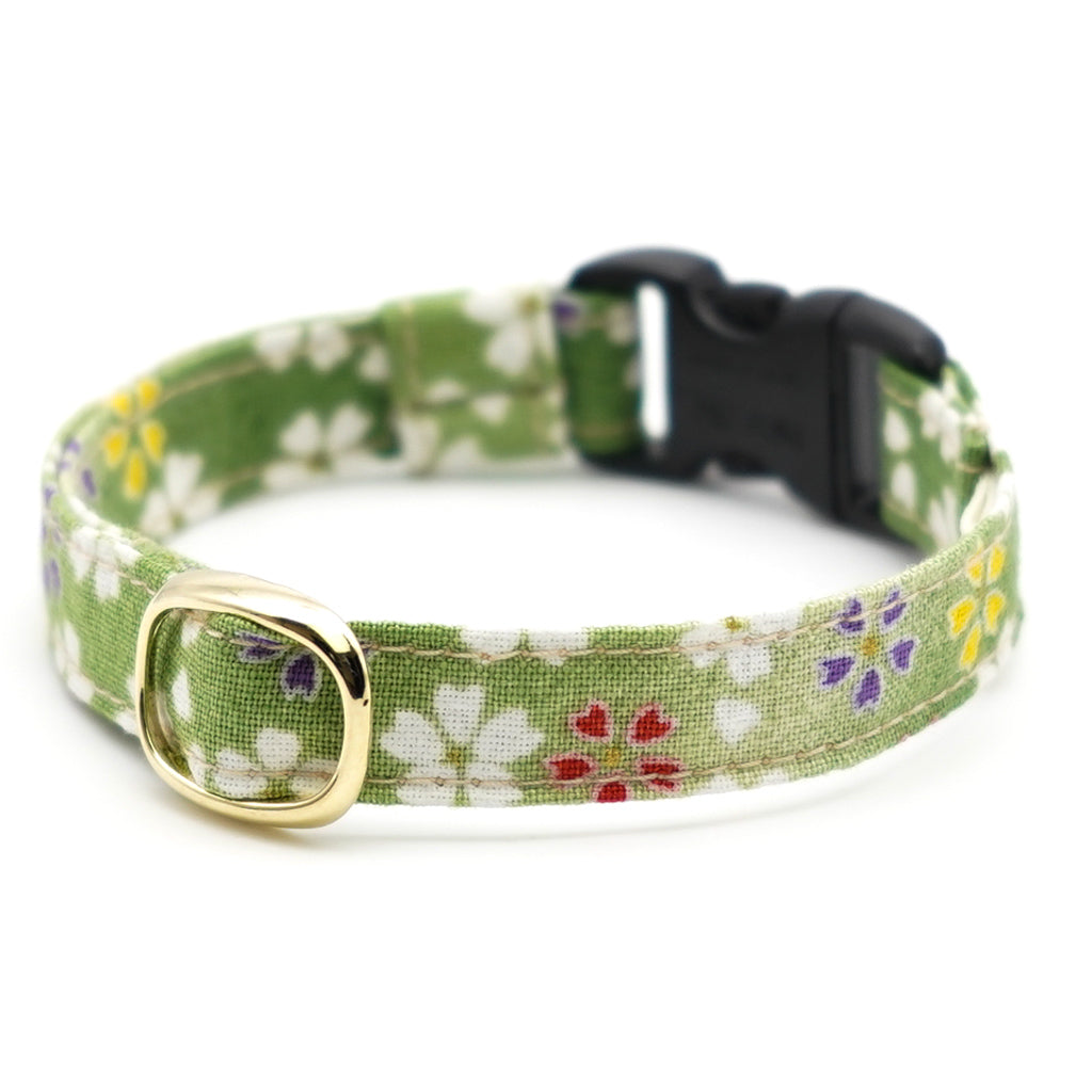 猫首輪 はんなり桜 グリーン