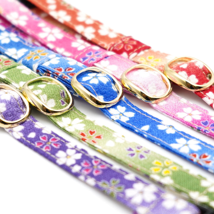 猫首輪 はんなり桜 レッド