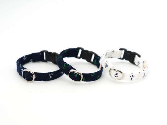 【新商品】猫ちゃんの夏支度。マリン柄のコットン首輪で夏のおしゃれを楽しみませんか？