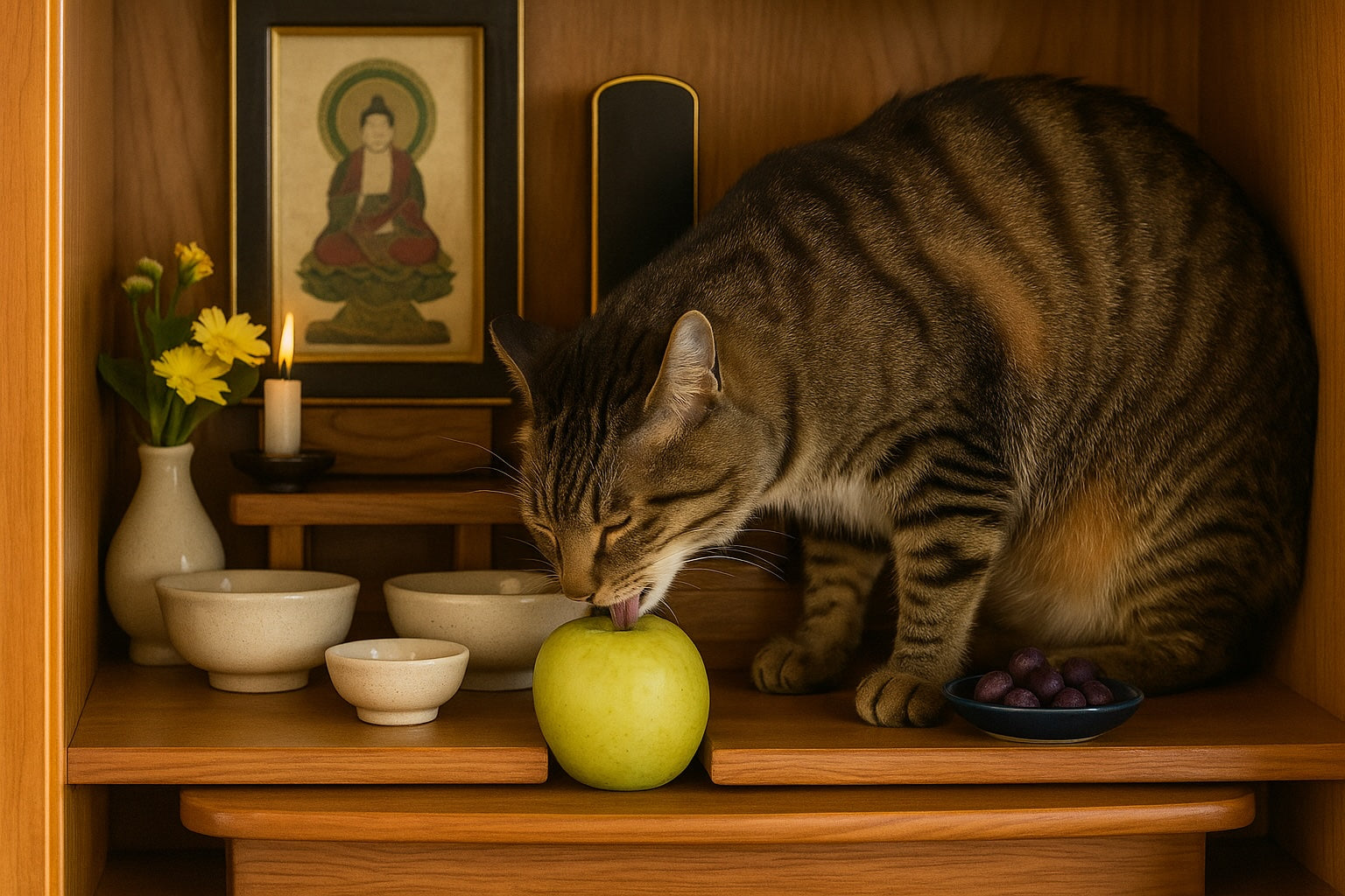 【獣医師執筆】猫が仏壇にいたずらする理由とやめさせ方｜安全に守るための対策