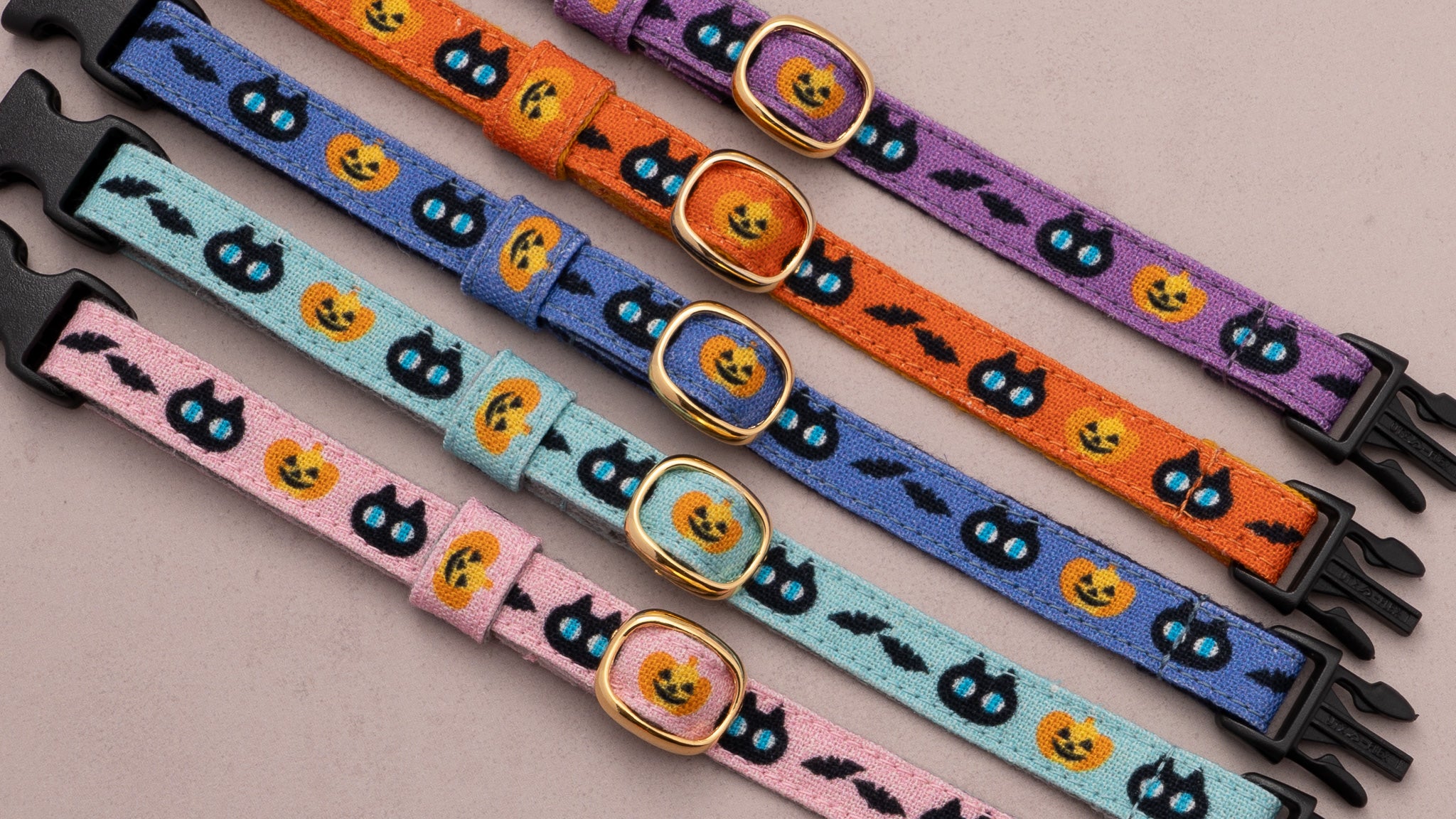 グラフィック猫首輪 黒猫のハロウィン
