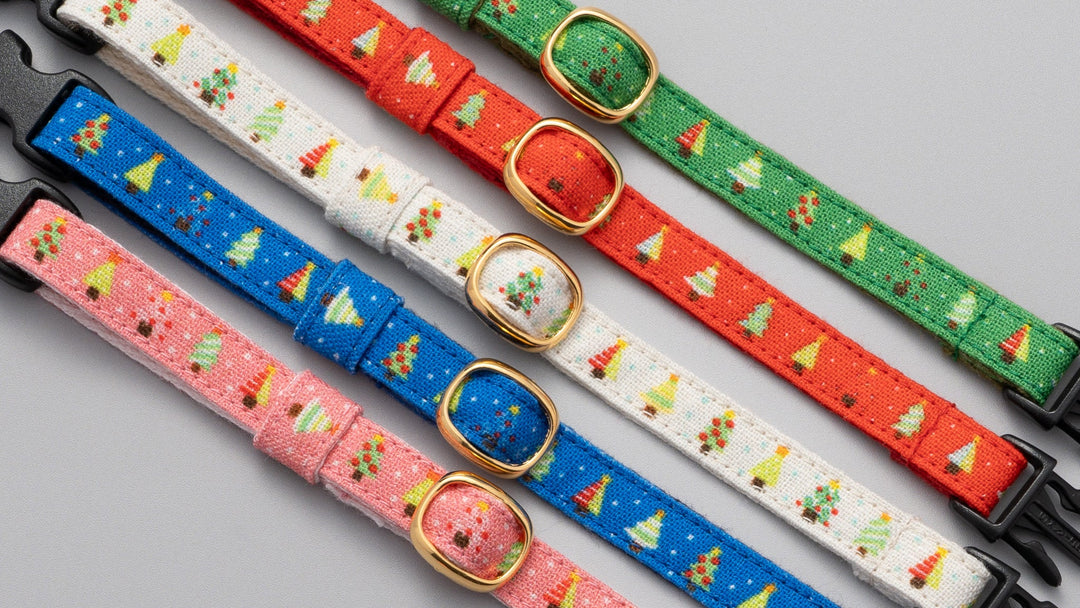 グラフィック猫首輪 もみの木