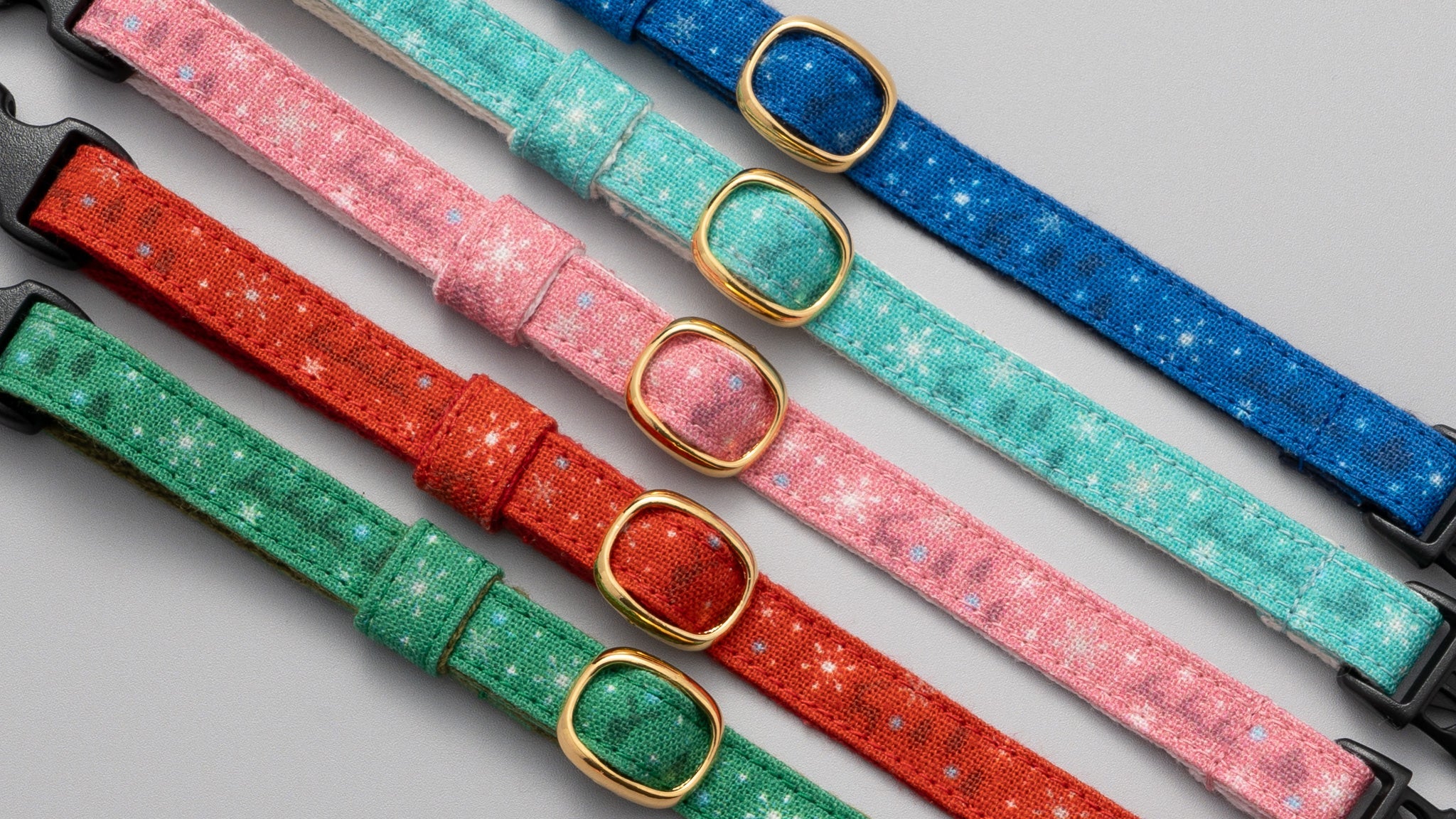 グラフィック猫首輪 雪の結晶