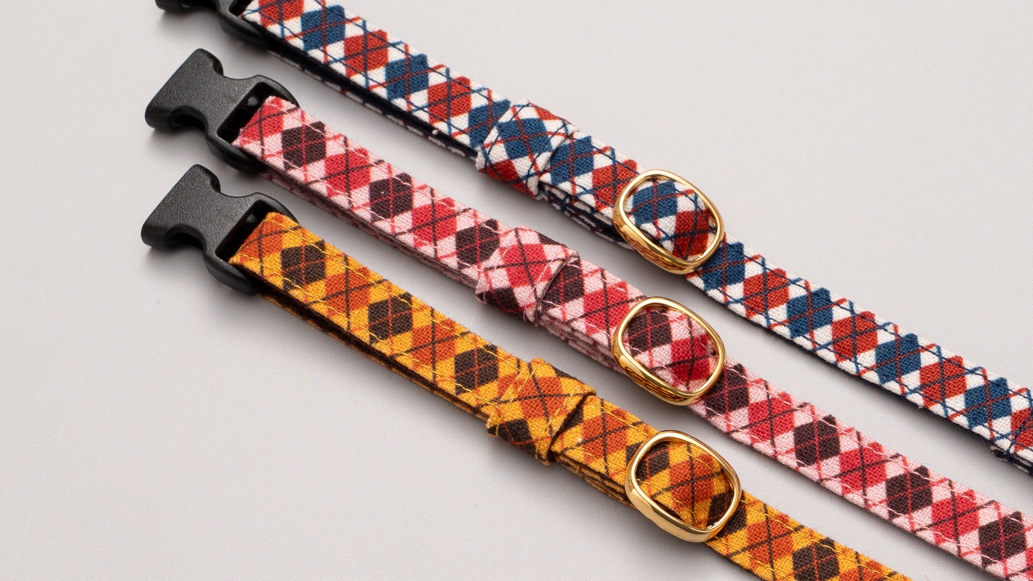 グラフィック猫首輪 クラシックアーガイル