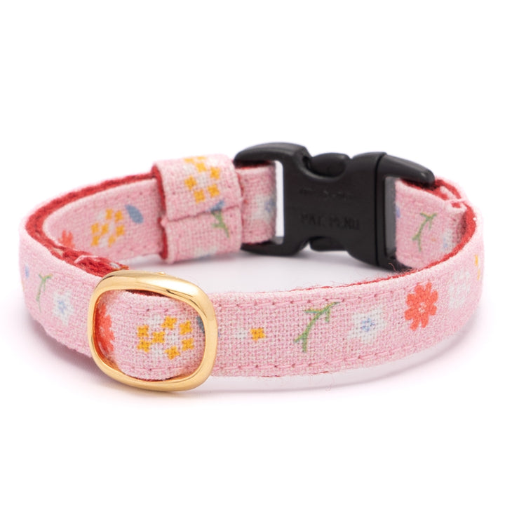 グラフィック猫首輪　秋の花　レッド【限定モデル】