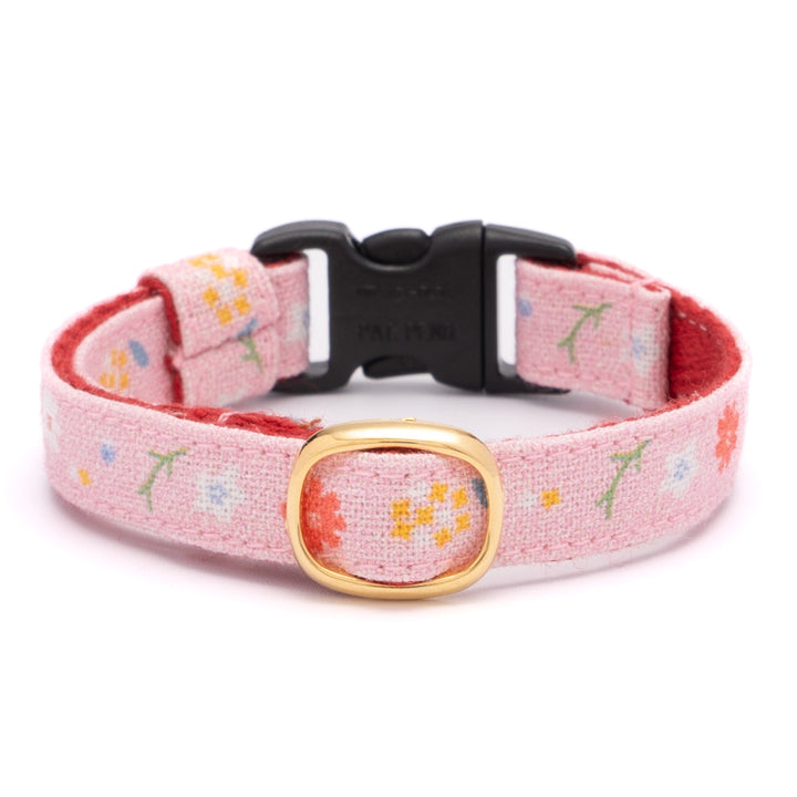 グラフィック猫首輪　秋の花　レッド【限定モデル】
