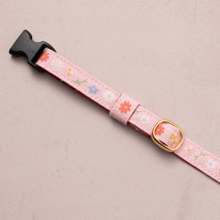 グラフィック猫首輪　秋の花　レッド【限定モデル】