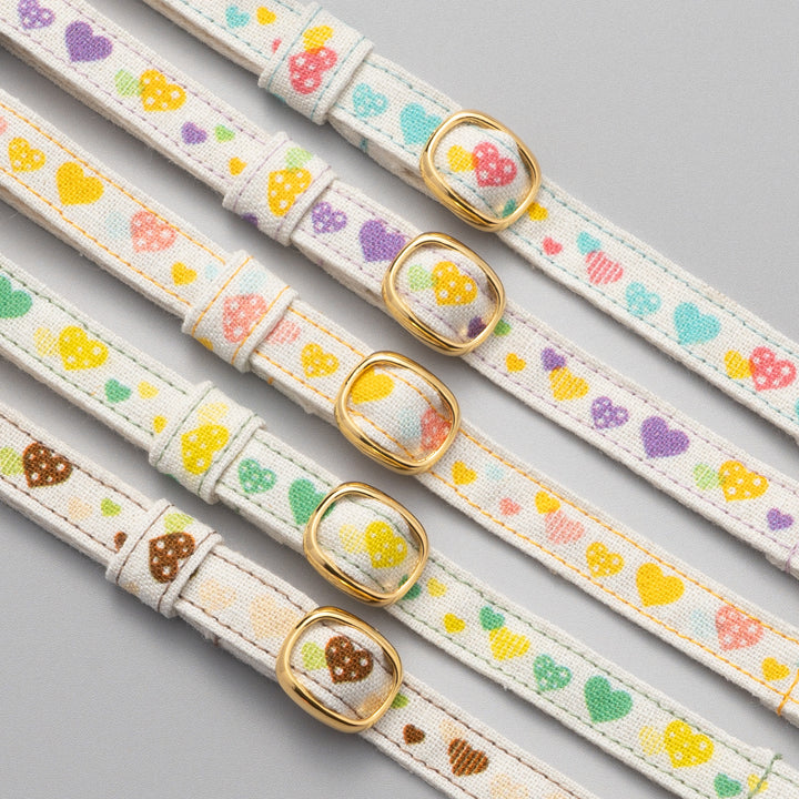 グラフィック猫首輪　ハート　ブラウン【限定モデル】