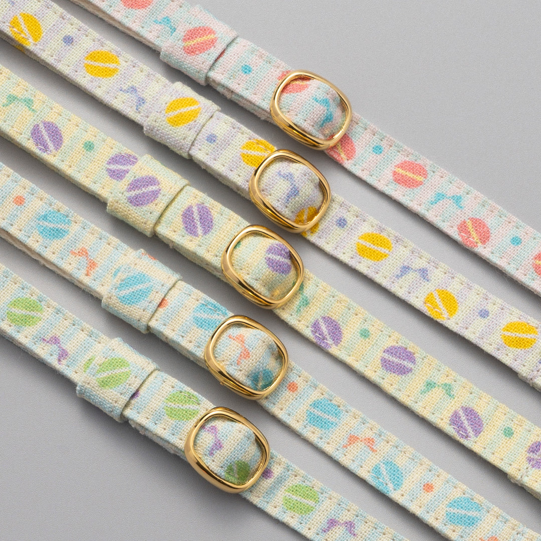グラフィック猫首輪　マカロン　グリーン【限定モデル】