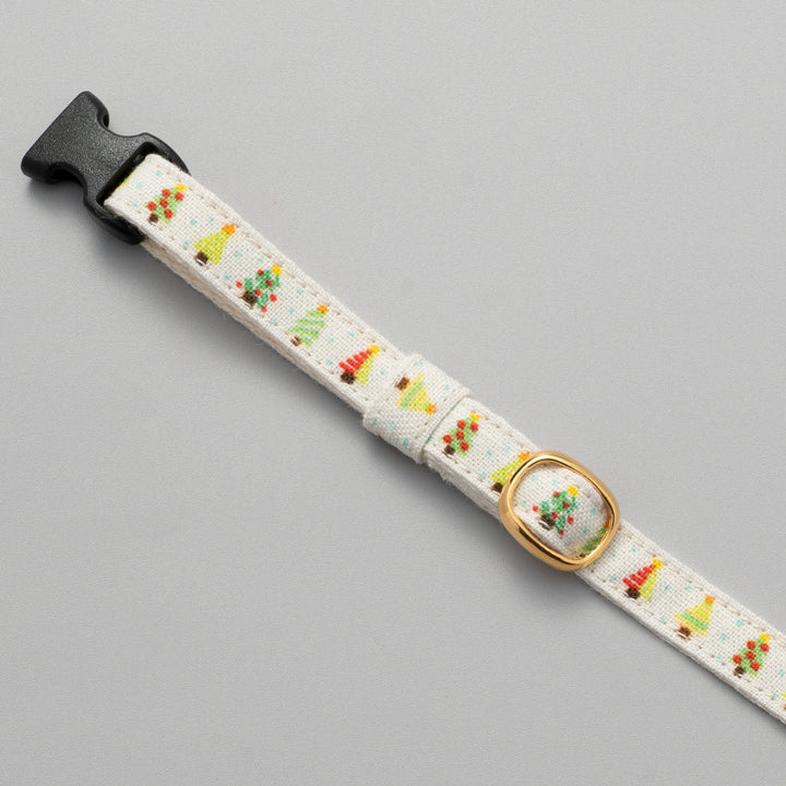 グラフィック猫首輪　もみの木　ホワイト【限定モデル】