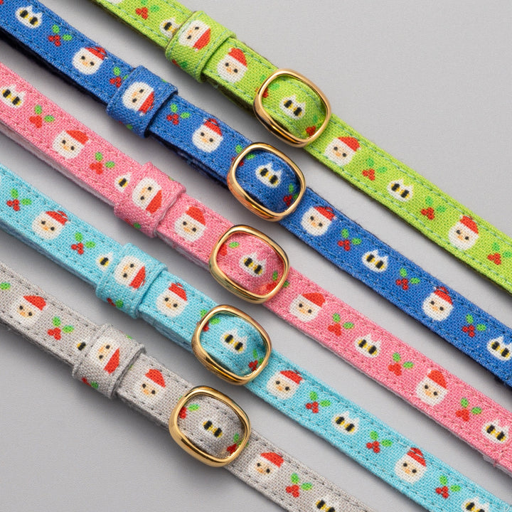 グラフィック猫首輪　サンタとねこ　グレー【限定モデル】