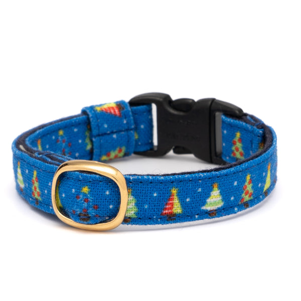 グラフィック猫首輪　もみの木　ブルー【限定モデル】
