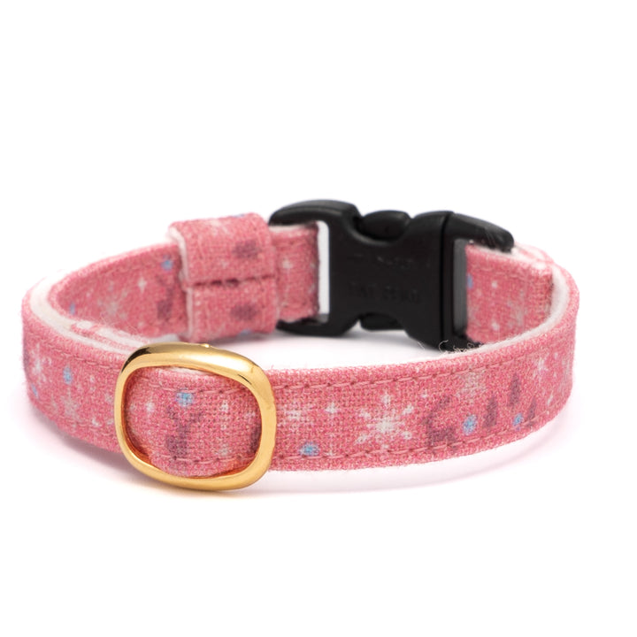グラフィック猫首輪　雪の結晶　ピンク【限定モデル】