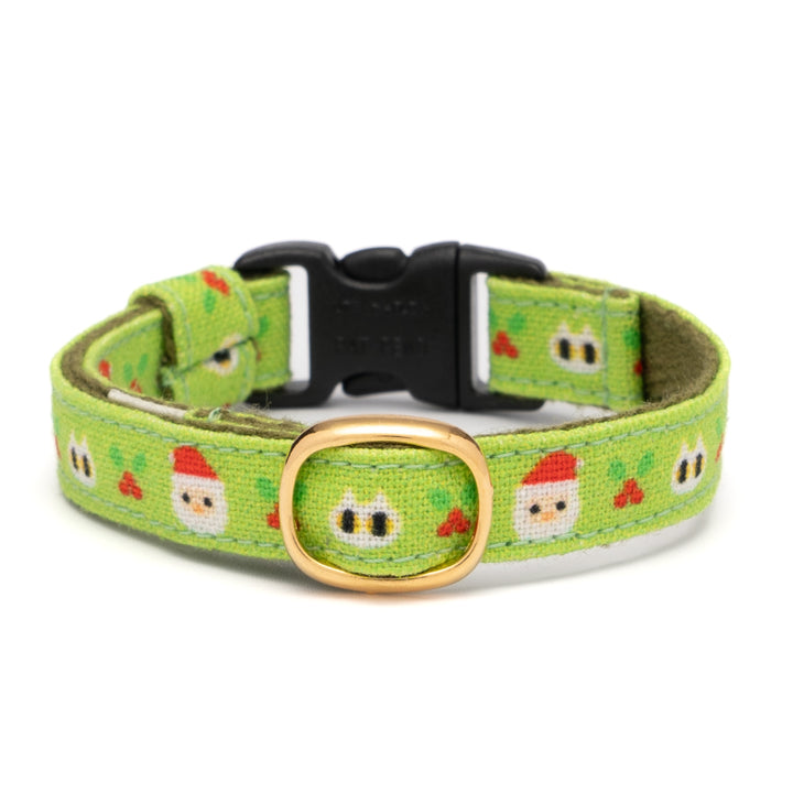 グラフィック猫首輪　サンタとねこ　グリーン【限定モデル】