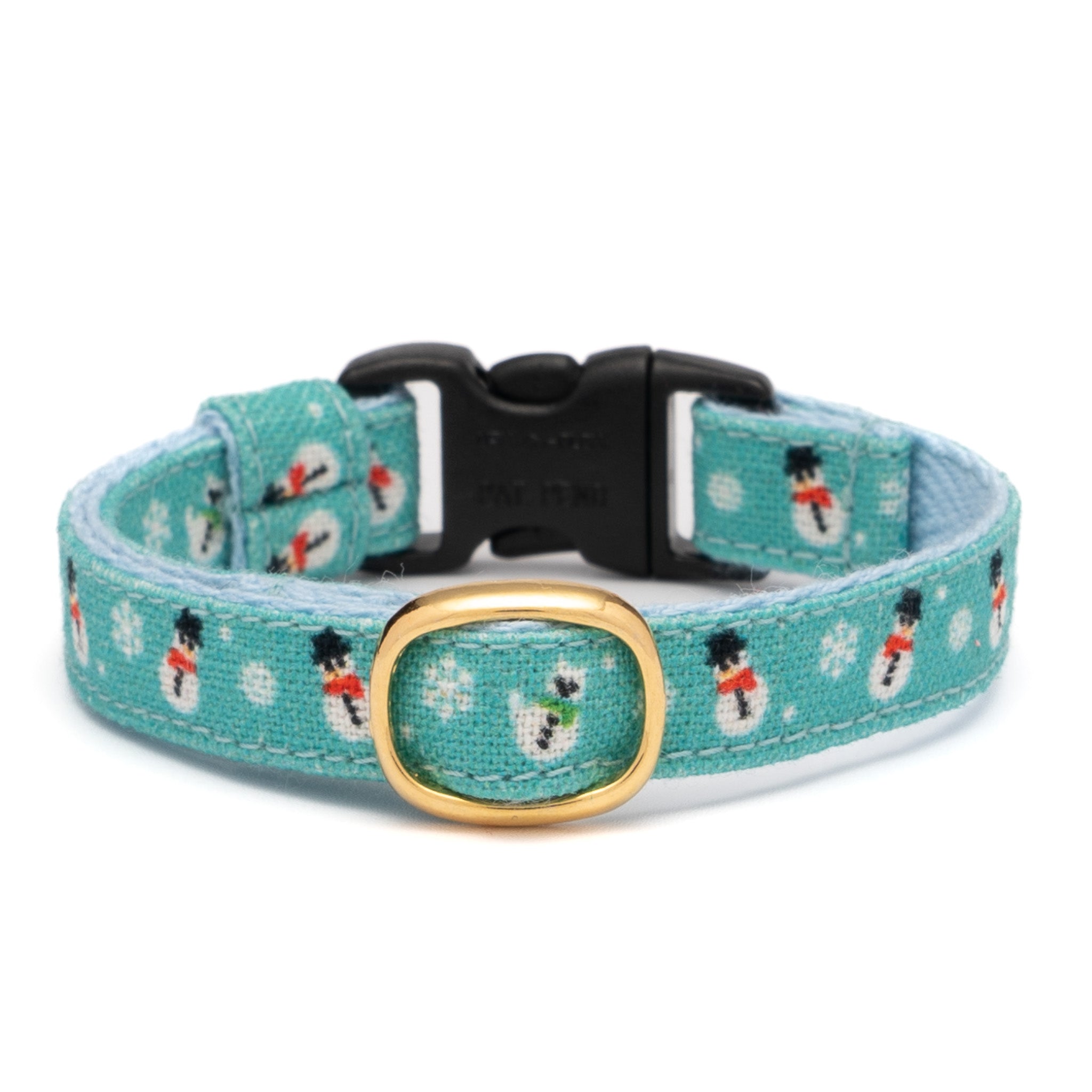 グラフィック猫首輪 雪だるま ターコイズ｜ぽぽねこ公式オンラインショップ