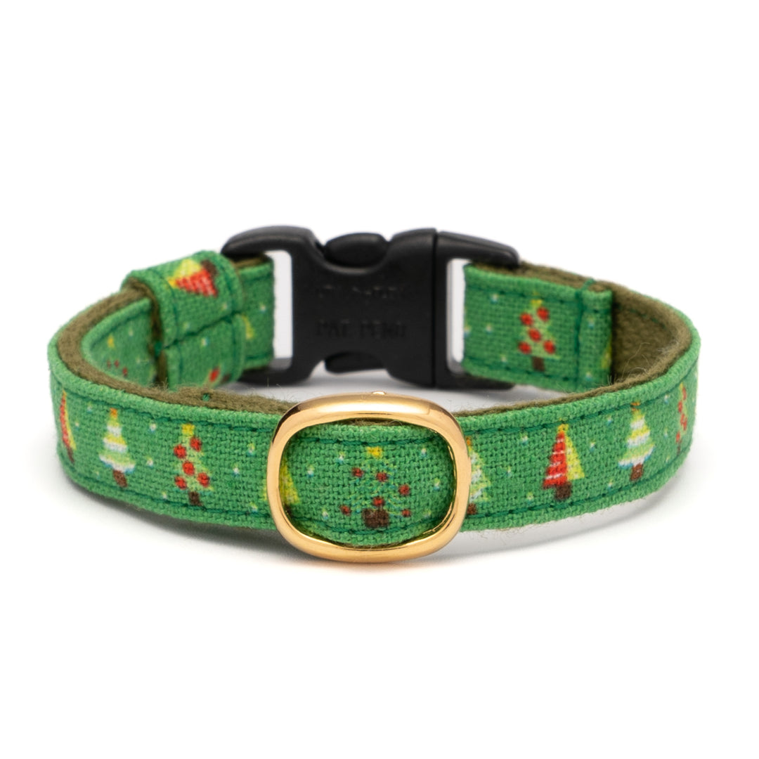 グラフィック猫首輪　もみの木　グリーン【限定モデル】