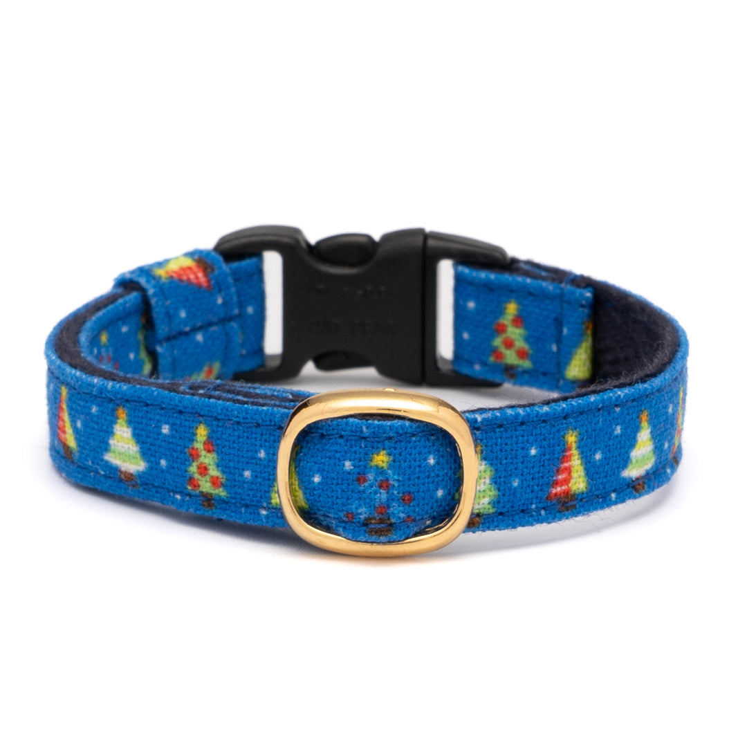 グラフィック猫首輪　もみの木　ブルー【限定モデル】