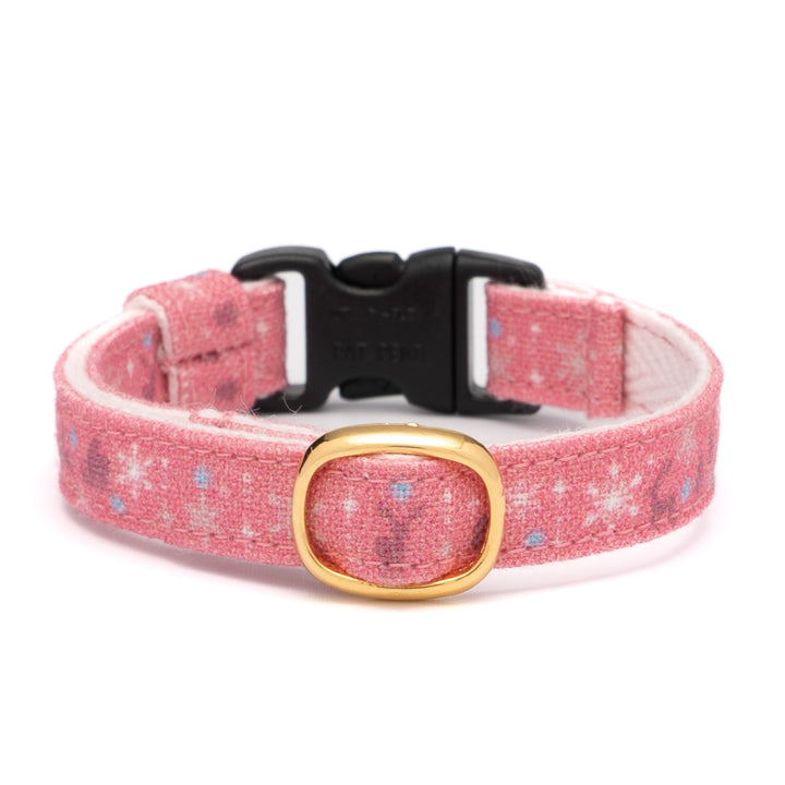 グラフィック猫首輪　雪の結晶　ピンク【限定モデル】