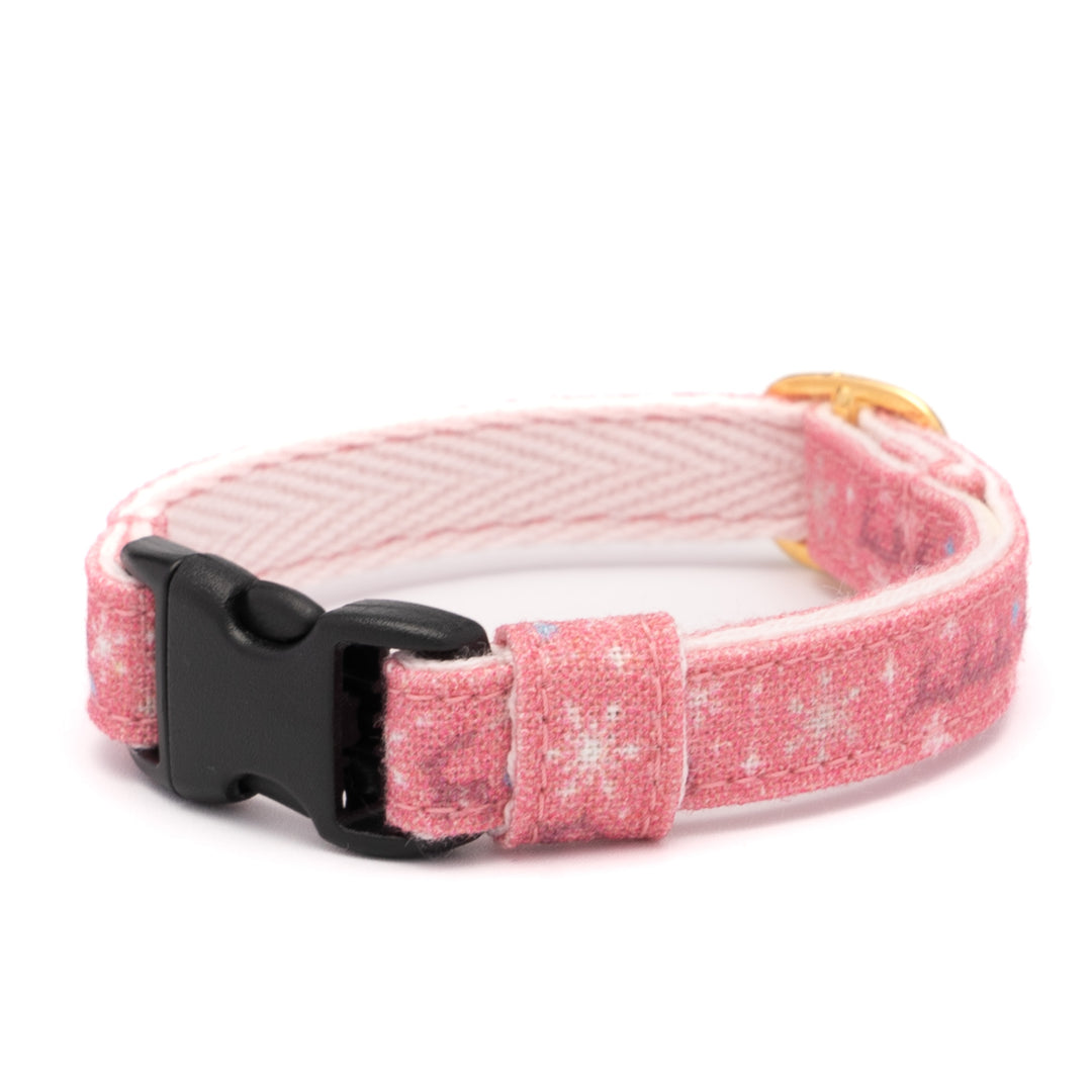 グラフィック猫首輪　雪の結晶　ピンク【限定モデル】