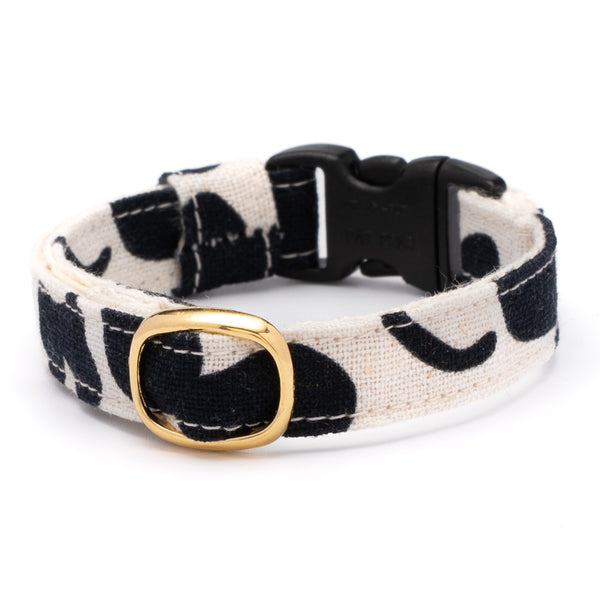 グラフィック猫首輪　猫もよう　ハチワレ（黒白）【限定モデル】