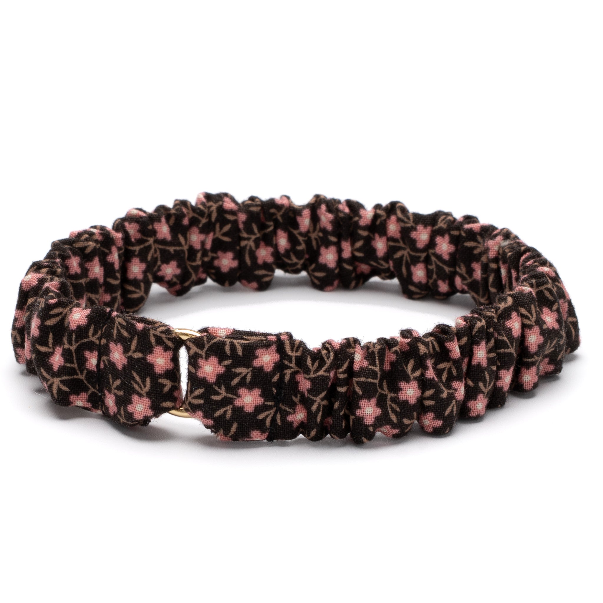 【アウトレット】シュシュ首輪(花柄 ブラウン) アウトレット】シュシュ首輪(花柄 ブラウン)