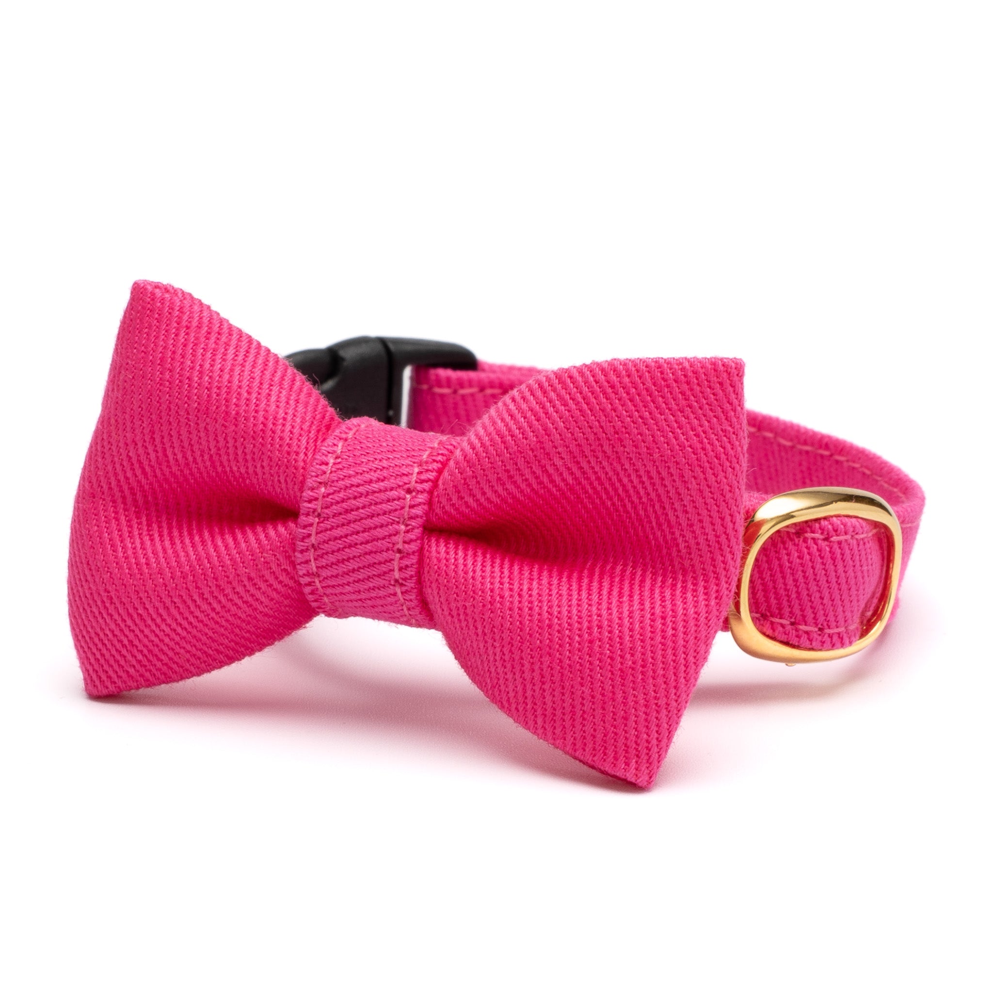 リボン付き猫首輪 MUJIコットンツイル ピンク｜ぽぽねこ公式オンライン