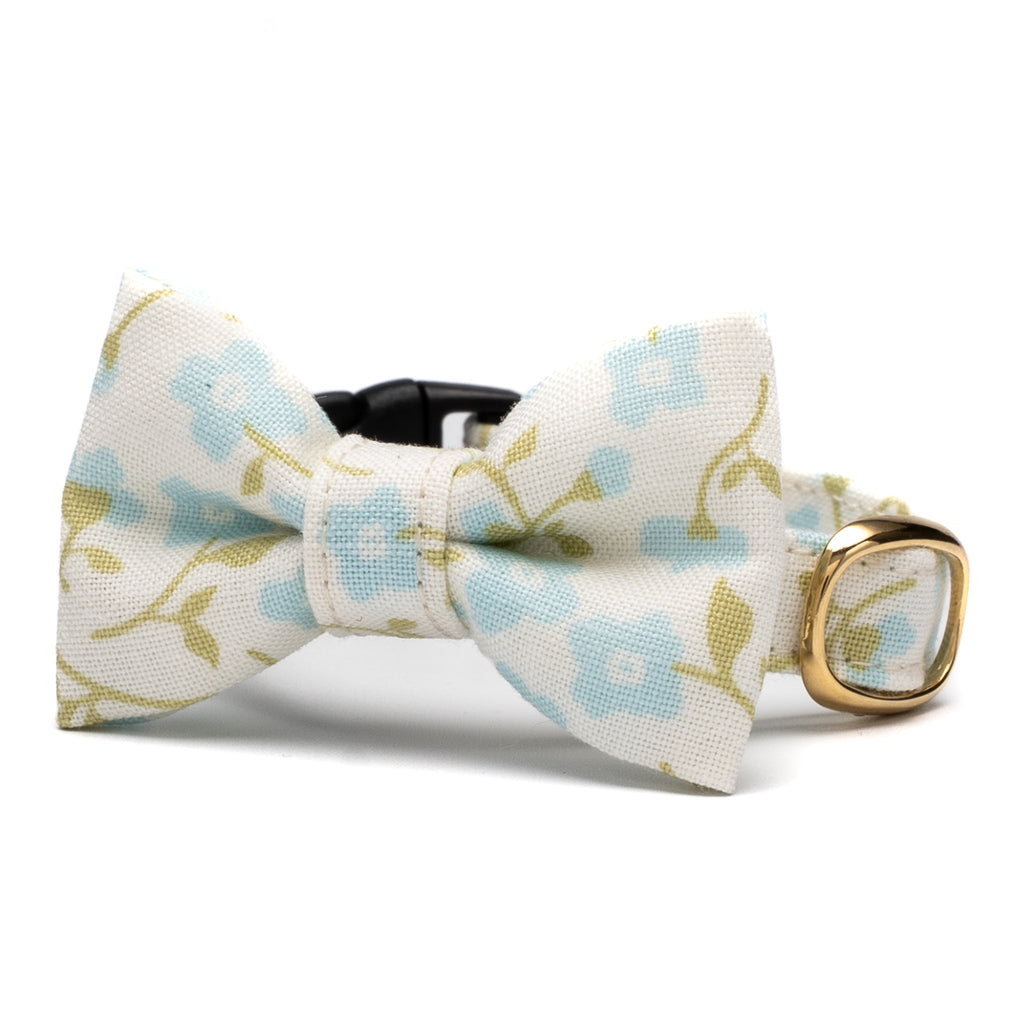 リボン付き猫首輪 moda デインティーメドー ブルー｜ぽぽねこ公式