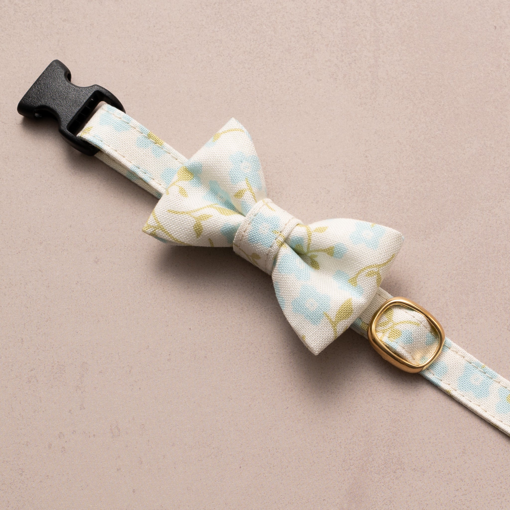 リボン付き猫首輪 moda デインティーメドー ブルー｜ぽぽねこ公式