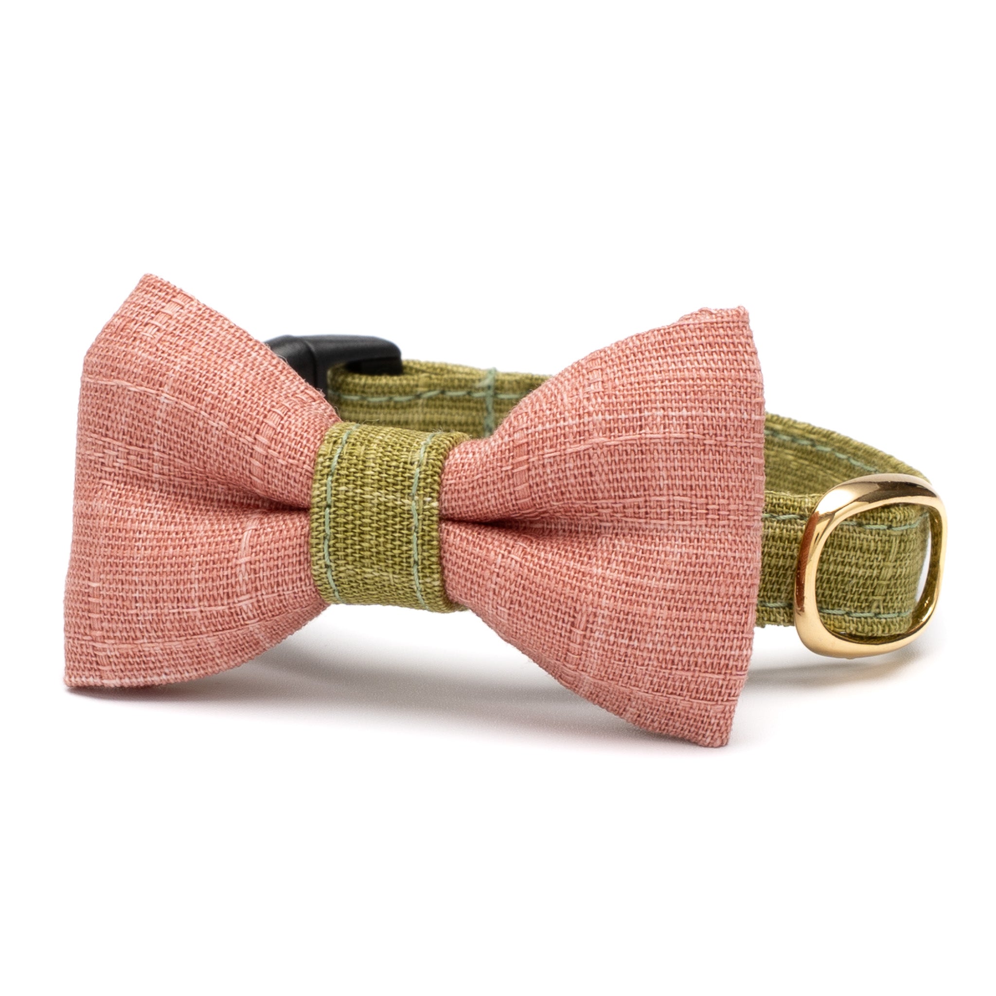 リボン付き猫首輪 彩かすり 抹茶・ さくらリボン｜ぽぽねこ公式