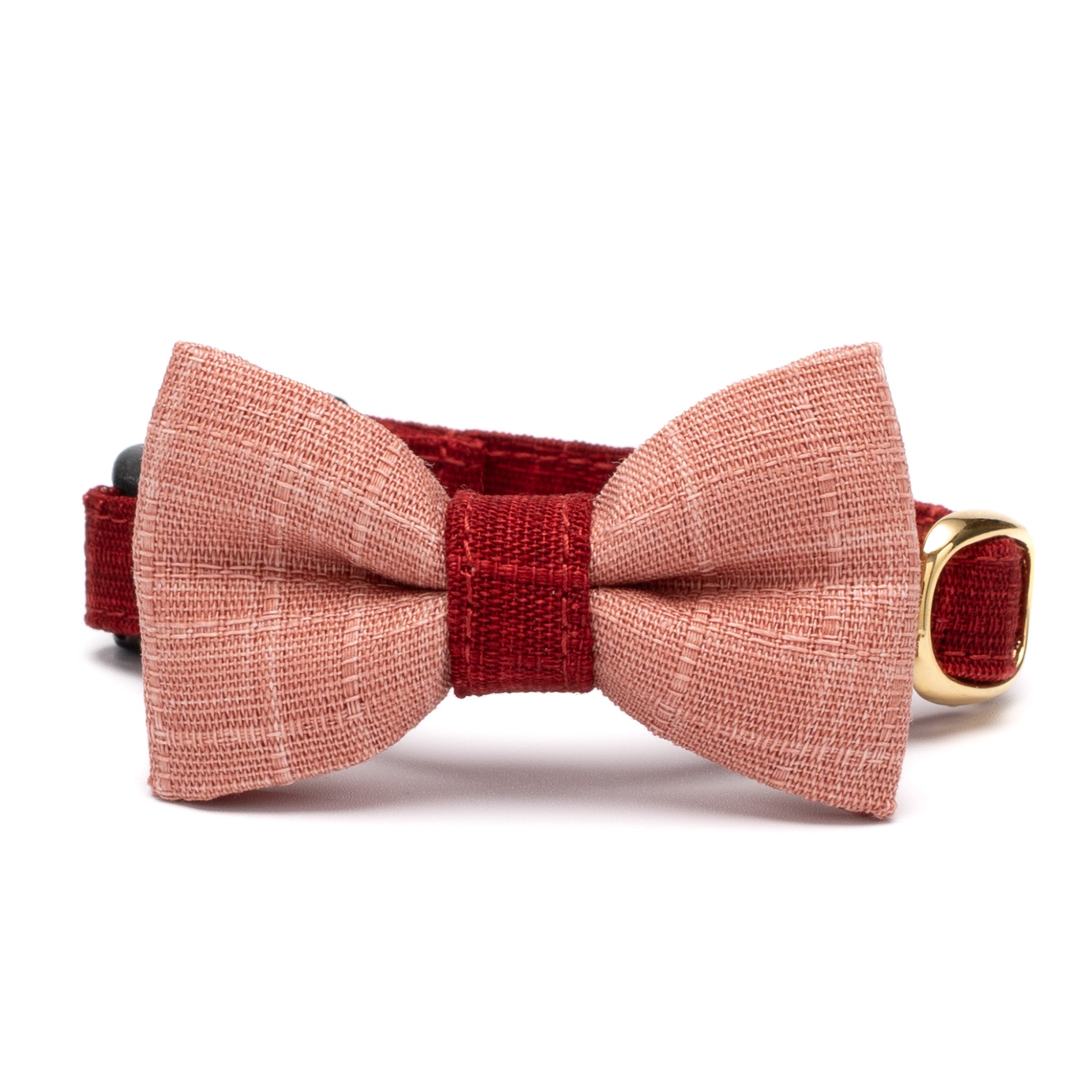 リボン付き猫首輪 彩かすり あかね・さくらリボン｜ぽぽねこ公式