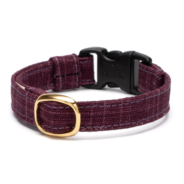 猫首輪　彩かすり　むらさき