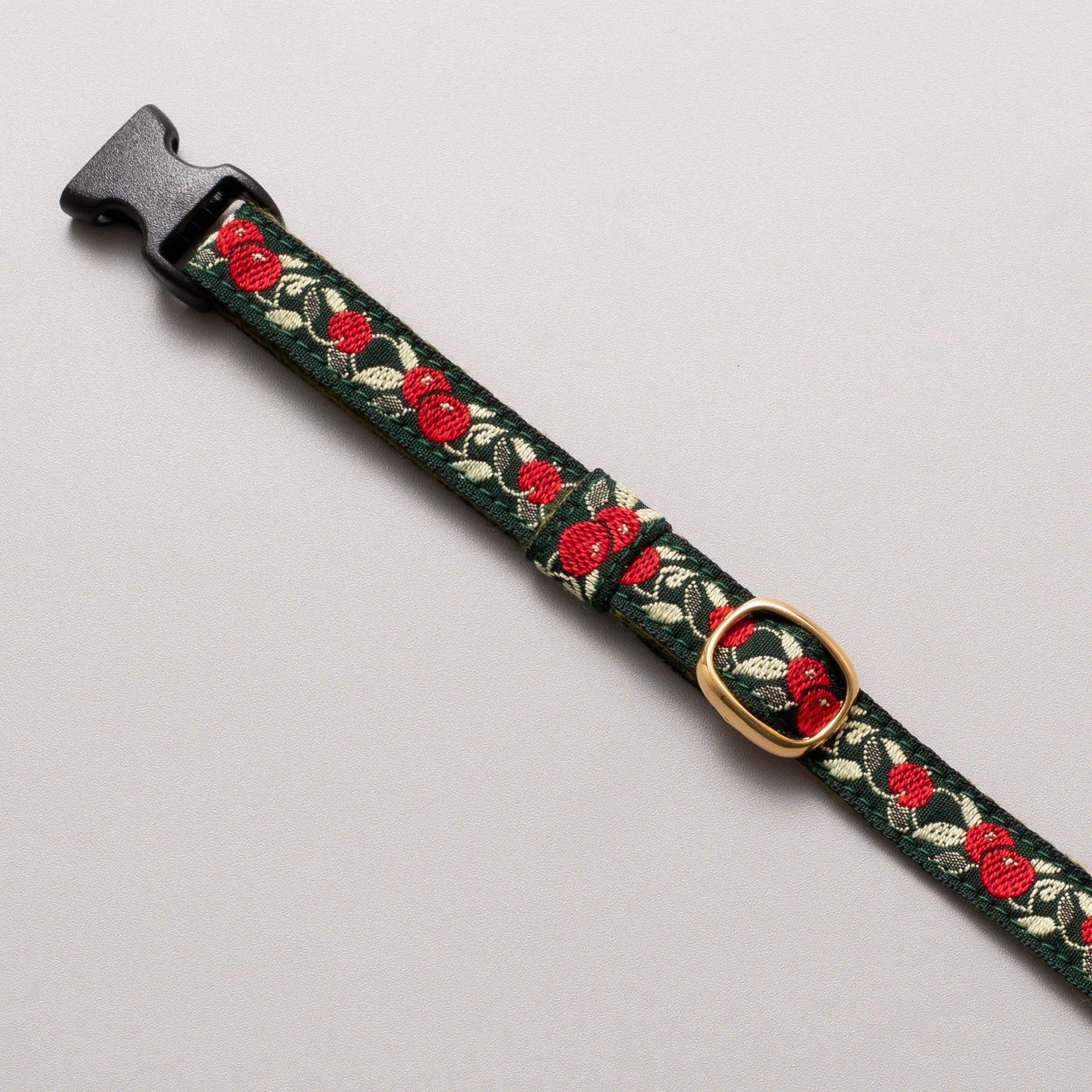 チロル猫首輪 Kafka アップル 4ダークグリーン｜ぽぽねこ公式