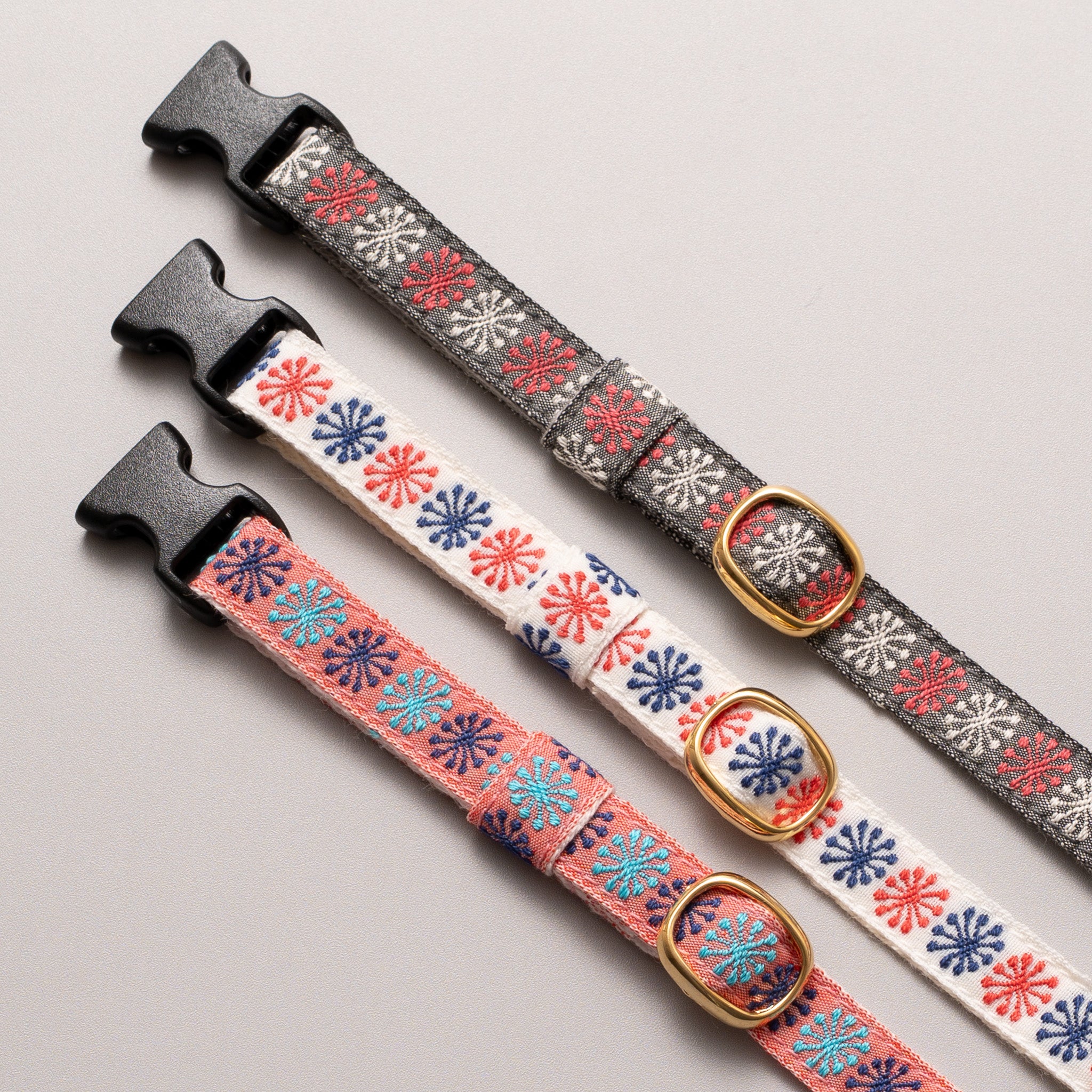 チロル猫首輪 Kafka フラッフ 05ブルーグリーン｜ぽぽねこ公式