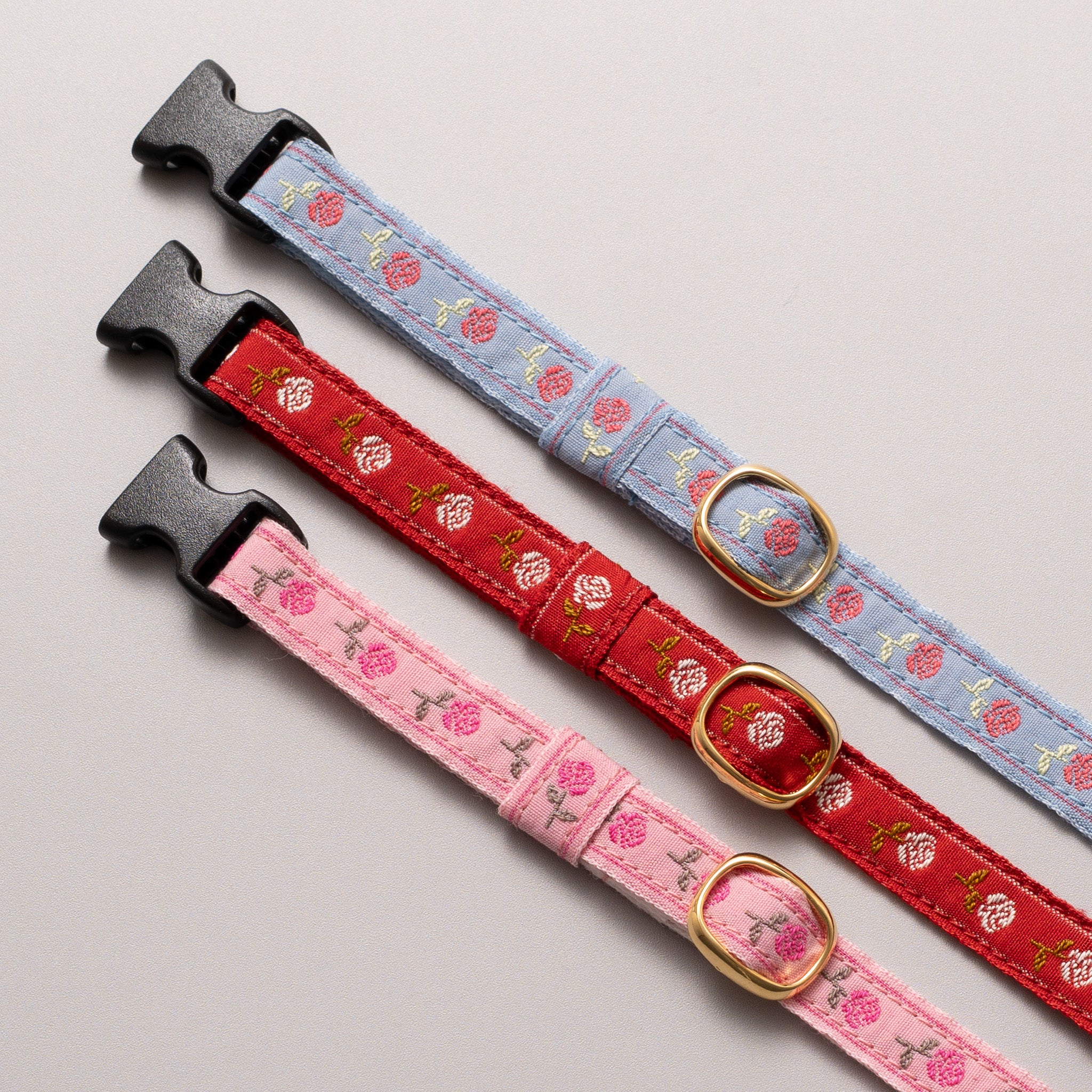 チロル猫首輪 Kafka ローズ 13レッド｜ぽぽねこ公式オンラインショップ