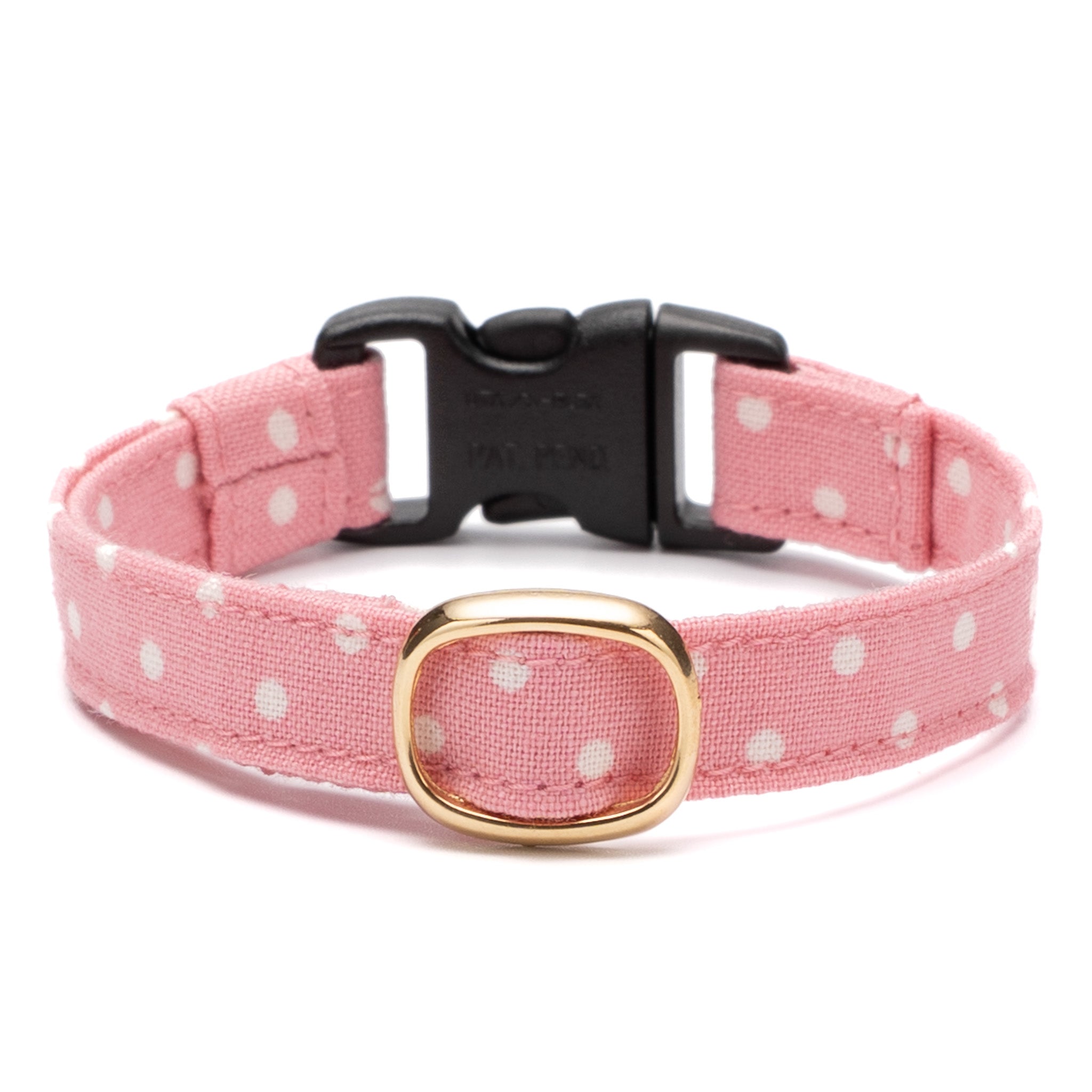 猫首輪 ドット ベビーピンク｜ぽぽねこ公式オンラインショップ
