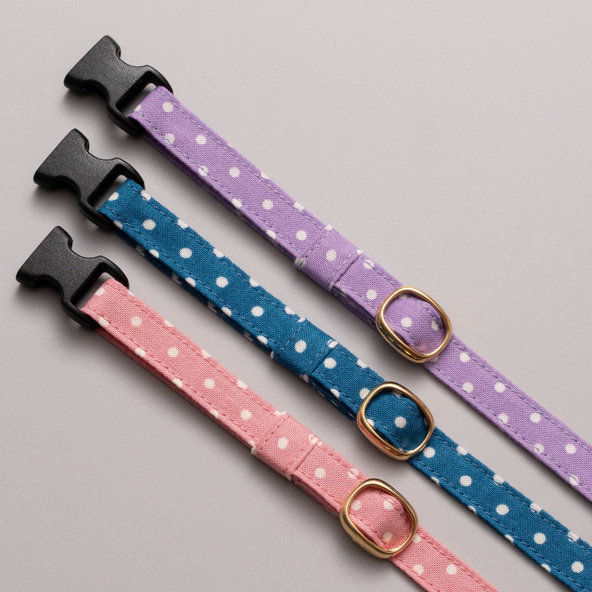 猫首輪 ドット ベビーピンク｜ぽぽねこ公式オンラインショップ