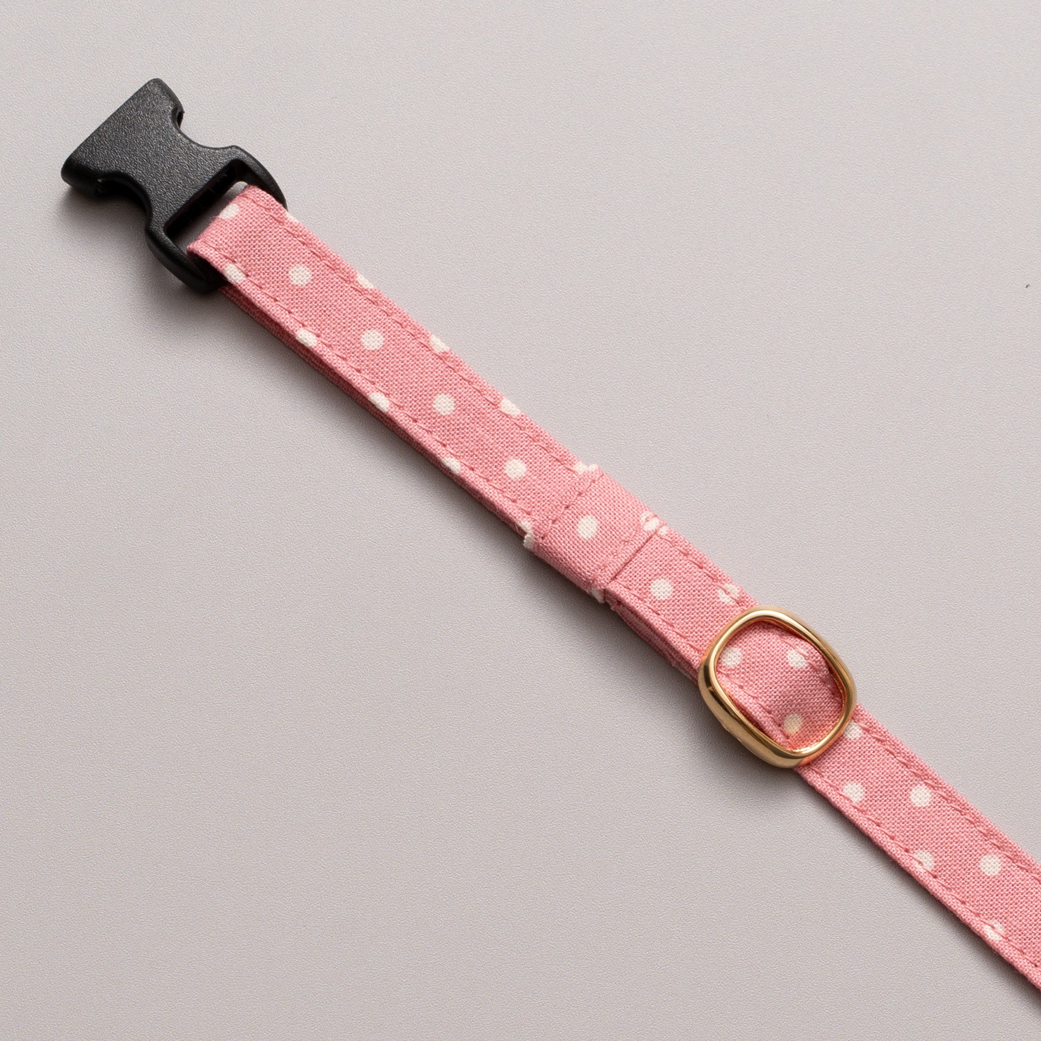 猫首輪 ドット ベビーピンク｜ぽぽねこ公式オンラインショップ