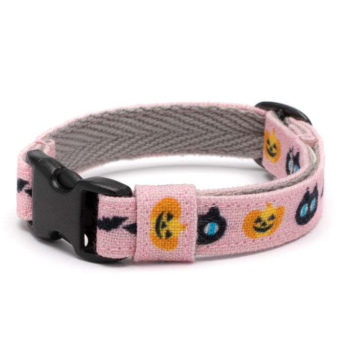 グラフィック猫首輪　黒猫のハロウィン　ピンク【限定モデル】
