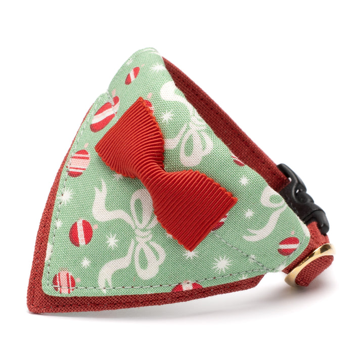 バンダナ付き猫首輪　クリスマスパーティー　ホリデーリボン