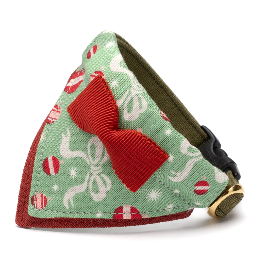 バンダナ付き猫首輪　クリスマスパーティー　ホリデーリボン