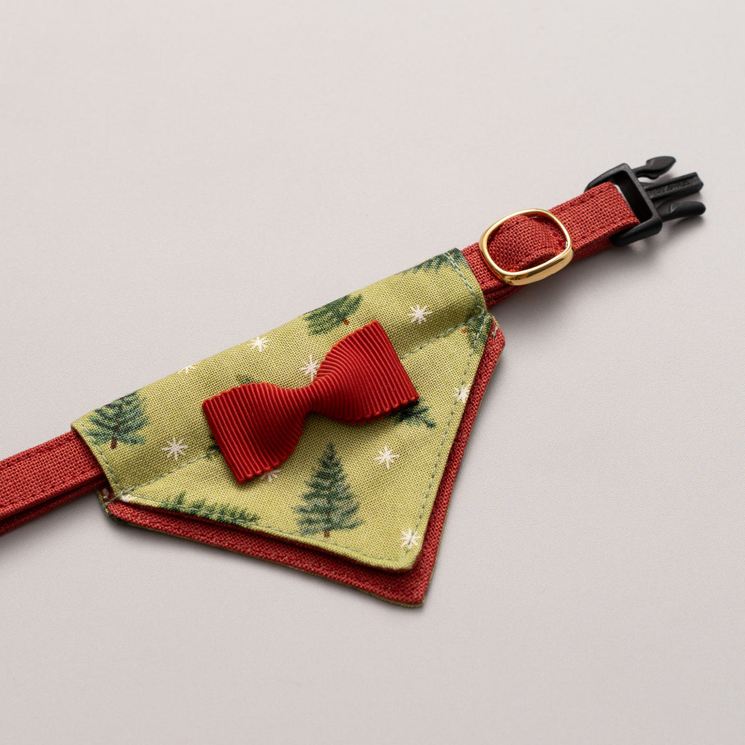 バンダナ付き猫首輪　クリスマスパーティー　ノエルツリー